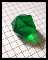 Dice : Dice - 20D - Clear Precision Emerald Unpainted Numerals